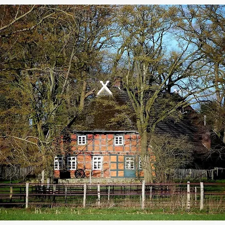 Holiday home Fachwerkhof Donstorf: Idyllic Nature Retreat With Crane Watching *